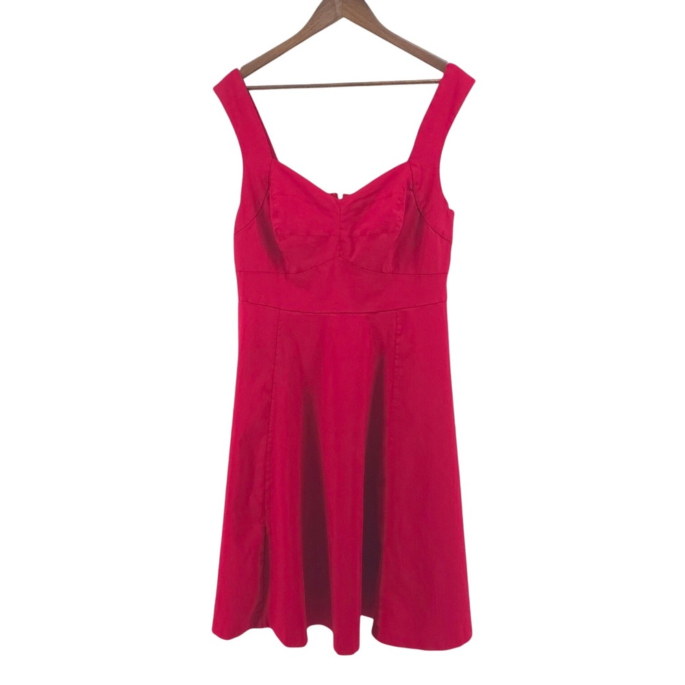 Torrid Dress Size 12 Knee Length Fit & Flare Sweetheart Neck Skater Red